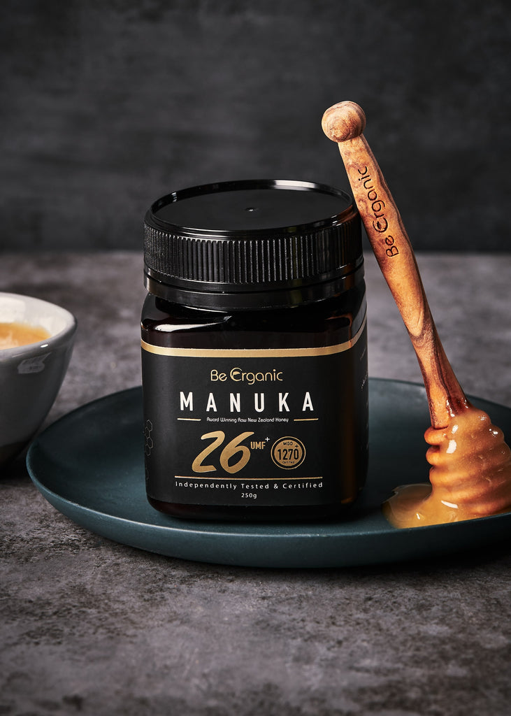 New Zealand UMF 26+ Manuka Honey - Manuka Honey - rich antioxidant - improve immunity - be organic - beorganic - natural heal - بي أورجانيك - تقوية المناعة - عسل معجزة الشفاء - علاج طبيعي - مضادات الأكسدة - المناعة - نيوزيلندا UMF 26+ عسل مانوكا - عسل المانوكا